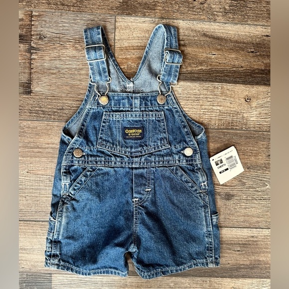 Oshkosh vintage kids jeans overalls size 3/6 months NWT